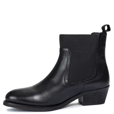 Maciejka Slip-On Chelsea Ankle Boots Block Heel Black H7168-01/00-7