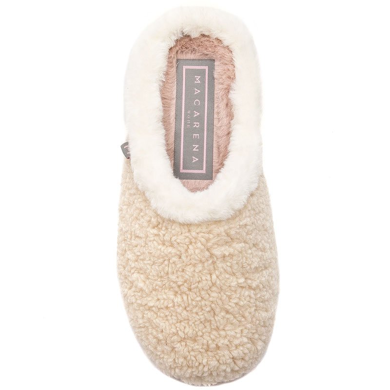 Macarena ANAIS41 Burma Crudo Beige Slides