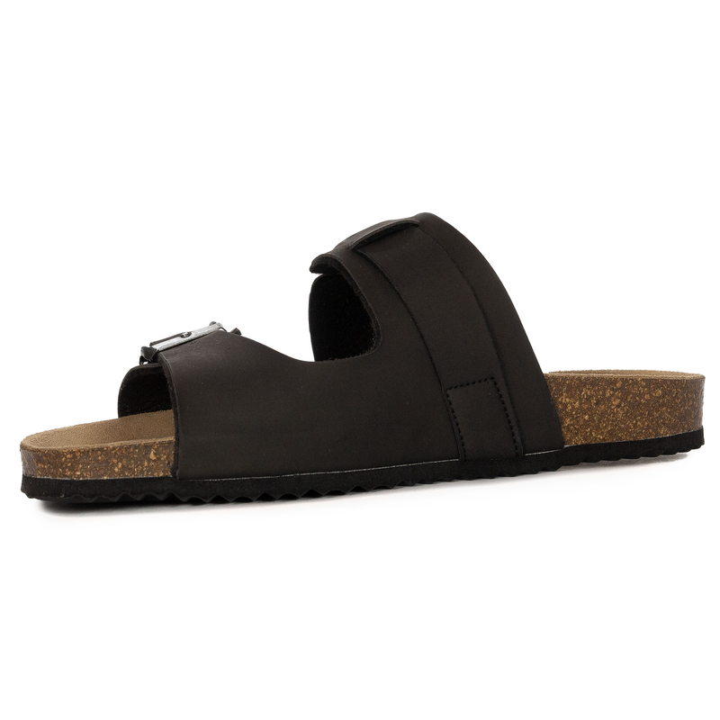 Geox Men's Leather Flip Flops Black