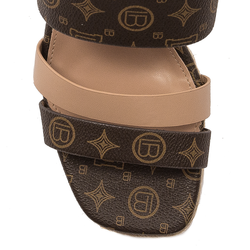 Laura Biagiotti Women Sandals On Heel Brown