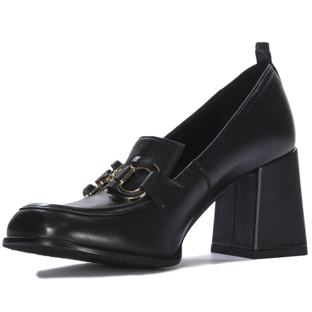 Chebello Women's leather black pumps