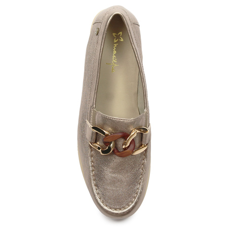 Maciejka Gold Leather Low Shoes