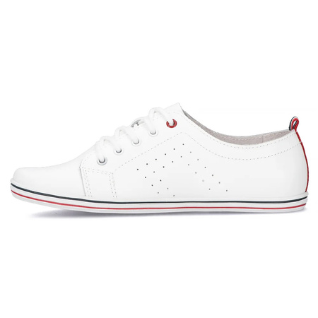 Filippo Leather White Low Shoes