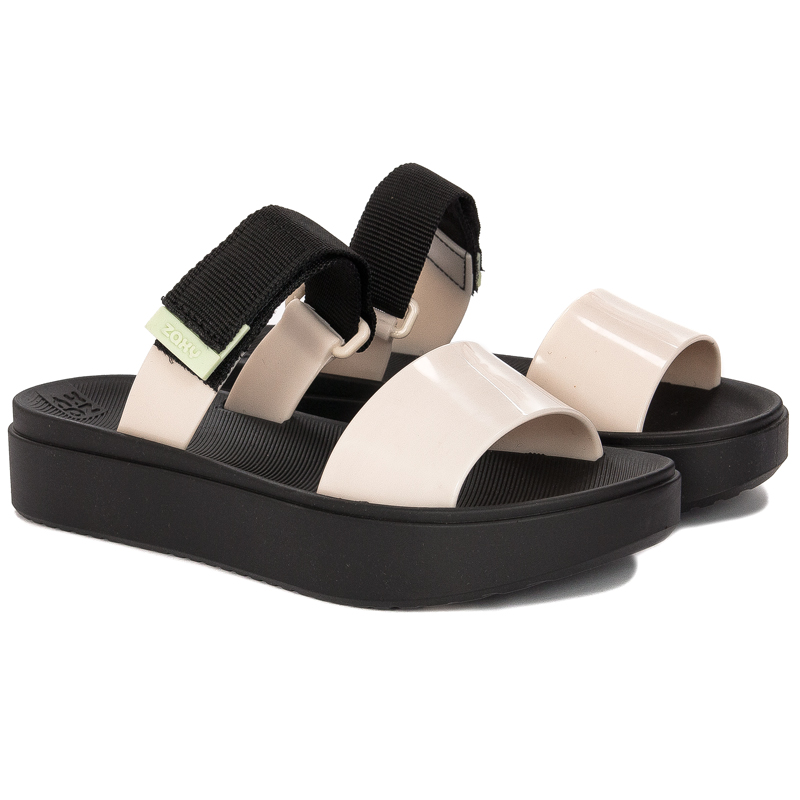 Zaxy  Step Tam Fem Black & White flip-flops