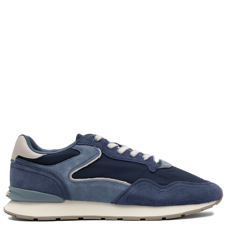 Hoff Leather-Textile Men’s Sneakers On Platform Navy 12602404