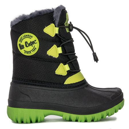 Lee Cooper Śniegowce buty zimowe dziecięce chłopięce Black czarne