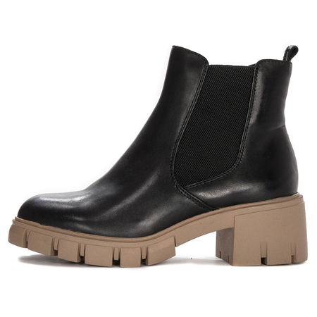 Tamaris Black Comb Leather Boots