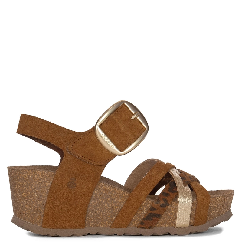 Yokono Women's Anchor Leather Sandals Bari Ser Leopardo