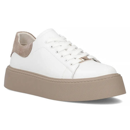 Filippo Leather White Low Shoes