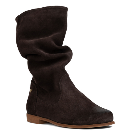 Maciejka Suede Slip-On Flat Boots Brown 05057-31-00-6