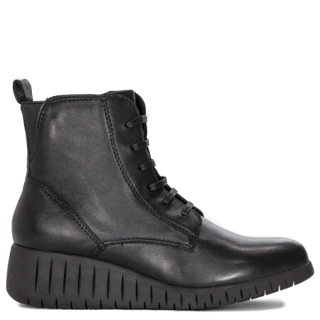 Marco Tozzi Botki damskie ocieplane Black Comb czarne