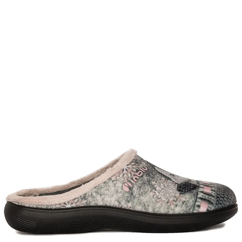 Inblu Kapcie klapki damskie Grey Szary