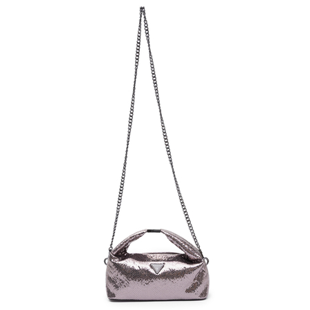 Guess Klasyczna Torebka Damska Błyszcząca HWKM2248740-PEWTER