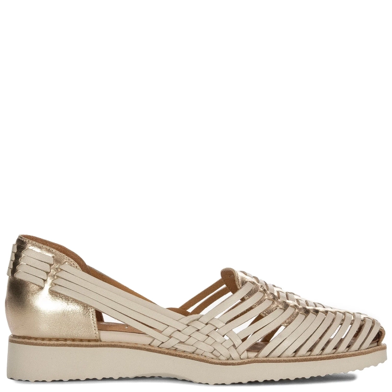 Maciejka Women's Beige and Gold Half Shoes