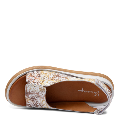 Maciejka Fashionable Leather Wedge Sandals Multicolor L7631-11/00-1
