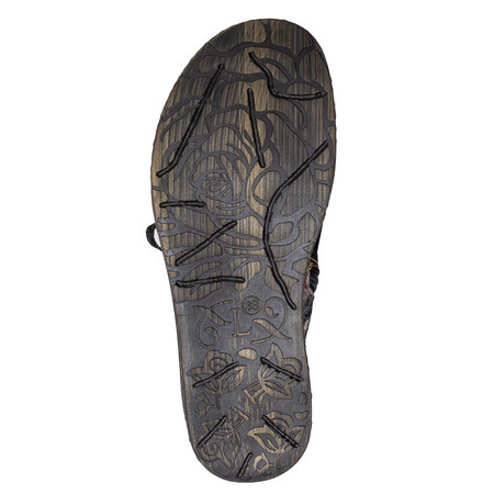 Laura Vita Trzewiki Skórzane Damskie Sznurowane Botki Na Koturnie Wielokolorowe ERCNAULTO-NOIR