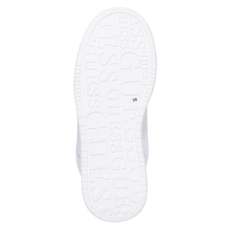 Guess Damskie Sneakersy Na Platformie Złote Detale Białe FLTDELELE12-WHITE