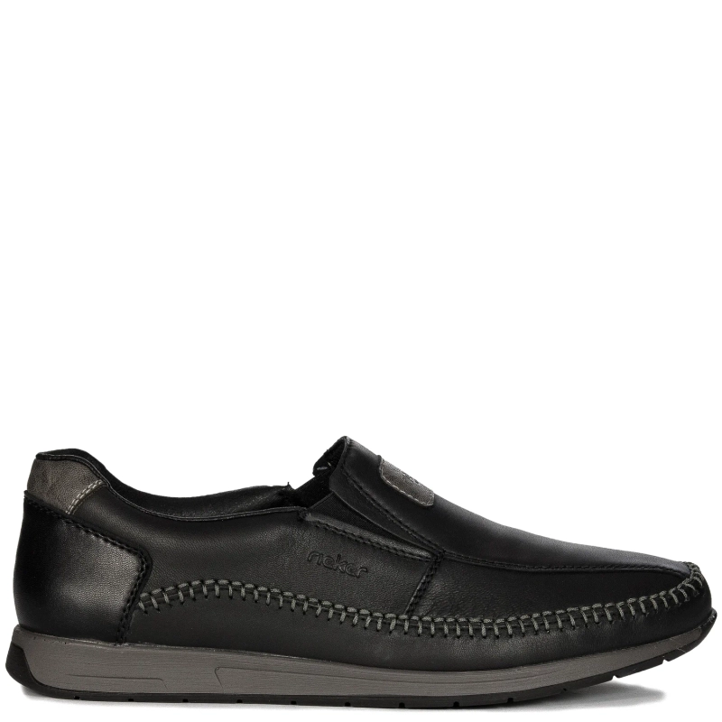 Rieker Men's black slip-on low shoes