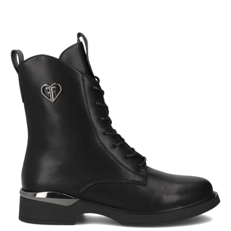 Filippo Leather Lace-Up Ankle Boots Insulated Black DBT7199-25-BK