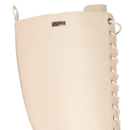 GOE Women's leather boots Beige