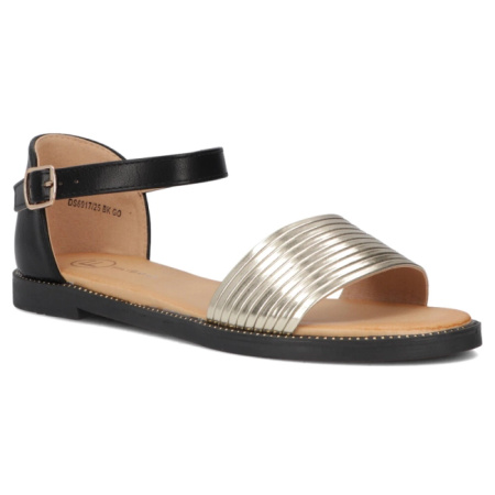 Filippo Women's Flip-Flops Gold Black