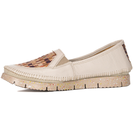 Maciejka Women's Leather Shoes Beige
