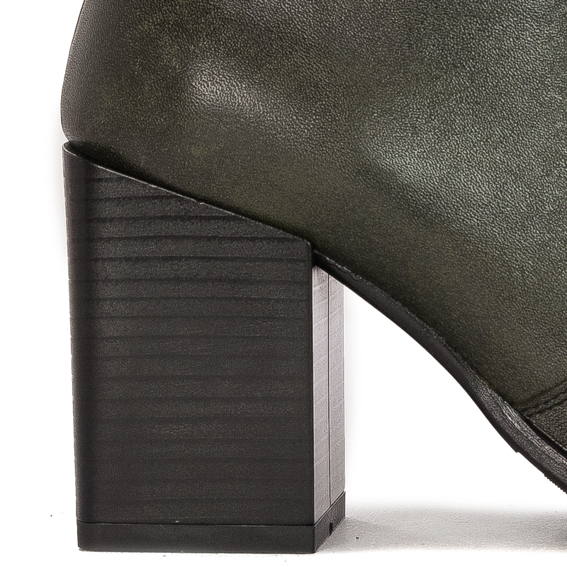 Maciejka Green Leather Women's Boots