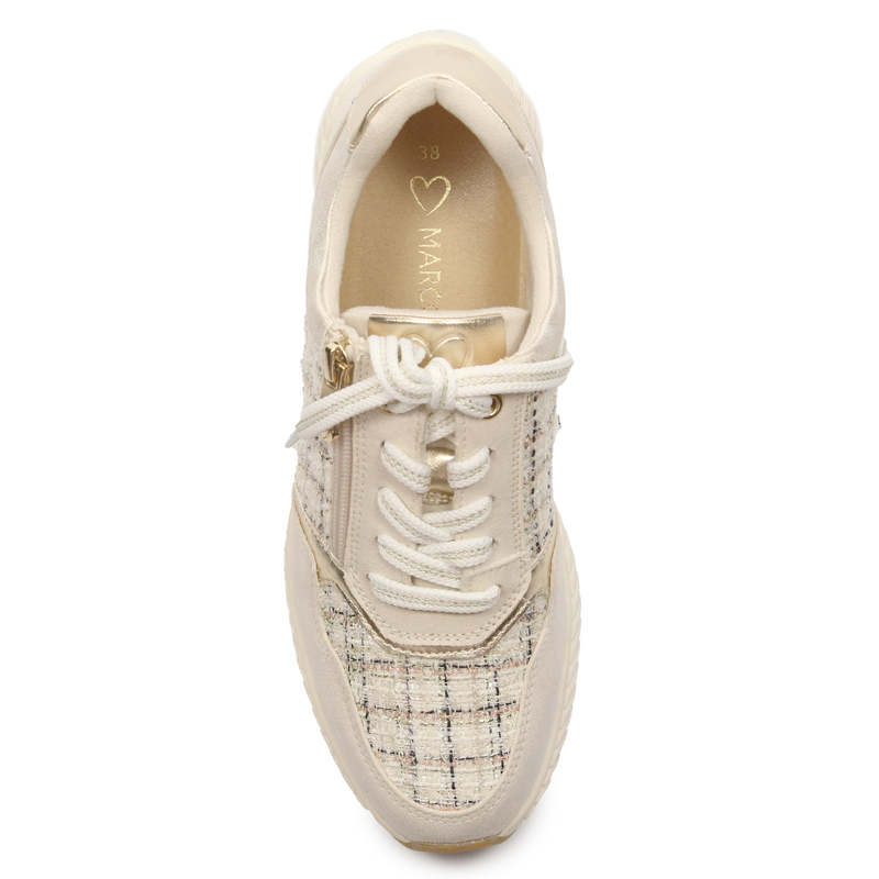 Marco Tozzi Women's Cream Comb Flat Shoes Sneakers