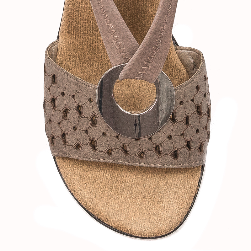 Rieker Seal Altgold Beige Sandals 64677-64