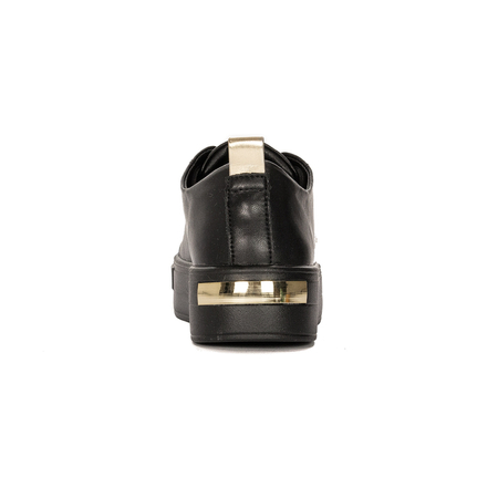 Filippo black leather women's shoes