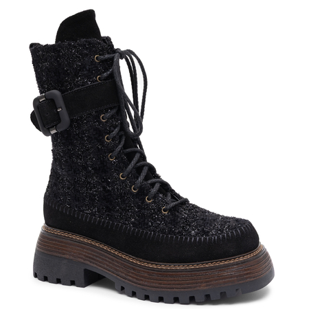 Maciejka Women's Black Leather Platform Ankle Boots 07607-01/00-8   