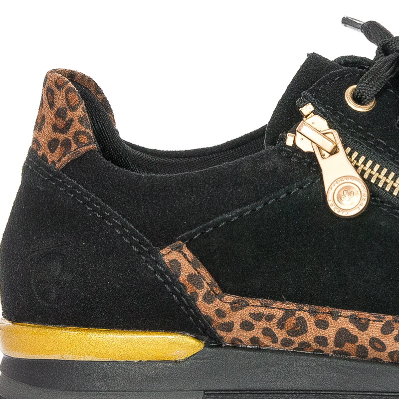 Rieker N7809-00 Schwarz/Black/Leo-Nuss Sneaker