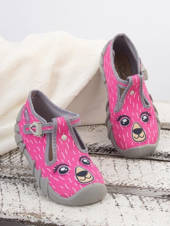 Befado Kapcie buciki dziecięce dziewczęce Speedy różowe