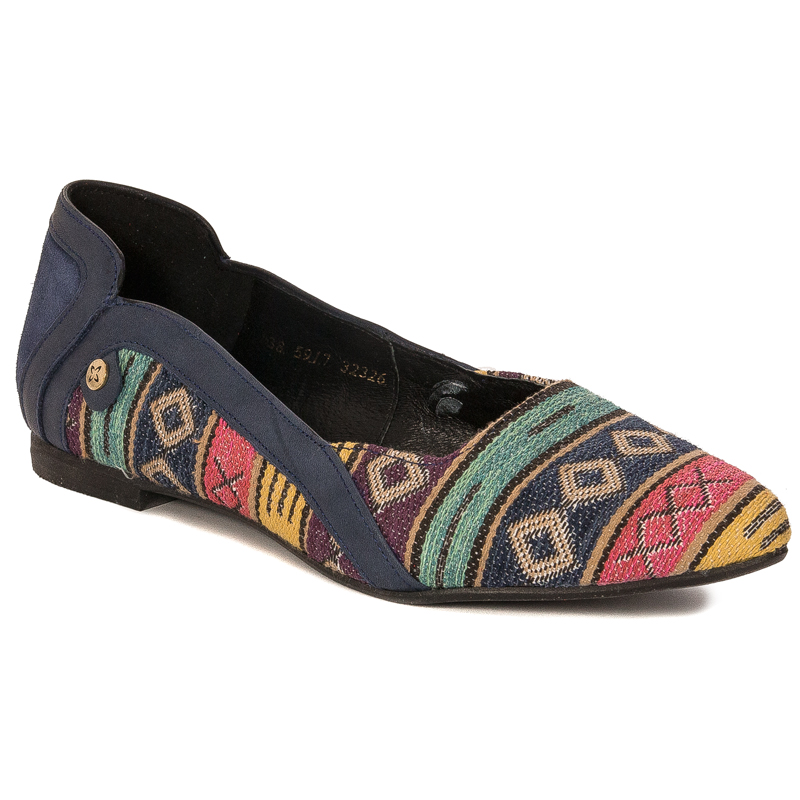 Maciejka Navy Blue Ballerina Shoes
