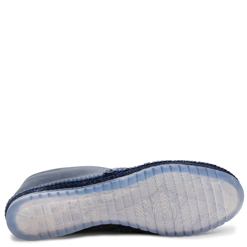 Maciejka Leather Slip-On Shoes Mosaic Pattern Navy Blue 01930-111/00-0