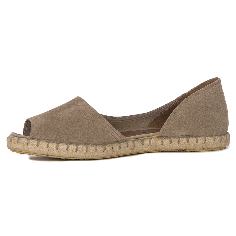 Verbenas Cruz Suede Espadrilles Beige CRUZ-SER-PIEDRA
