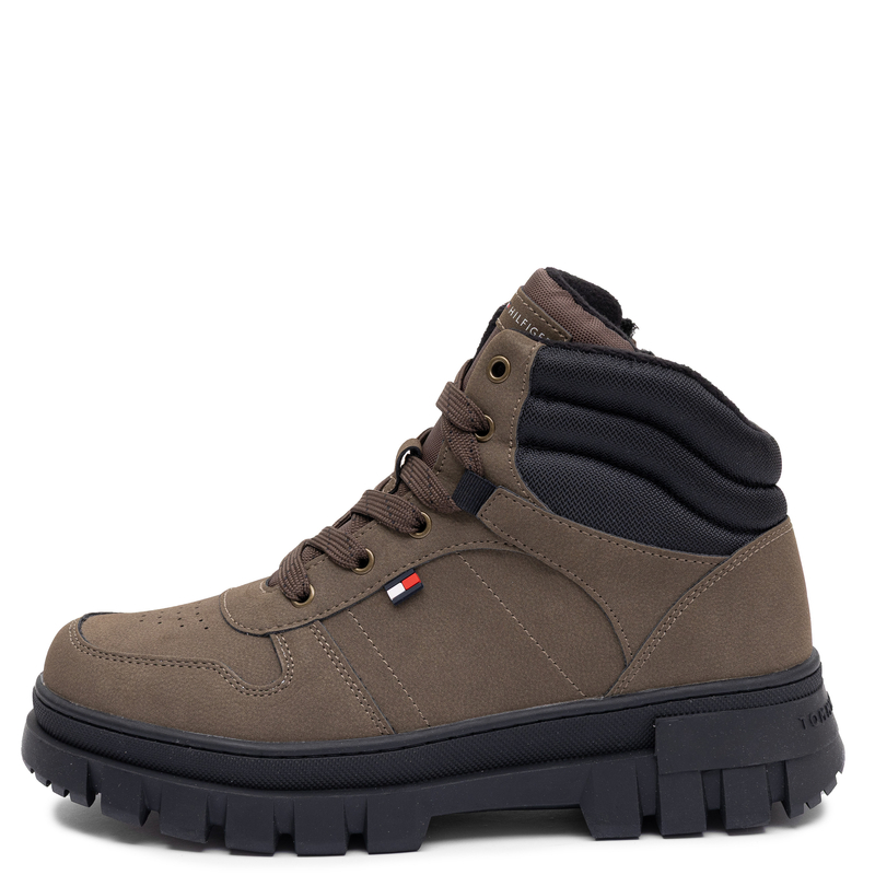 Tommy Hilfiger Insulated Lace-Up Platform Ankle Boots Green T3X5-35292-BK