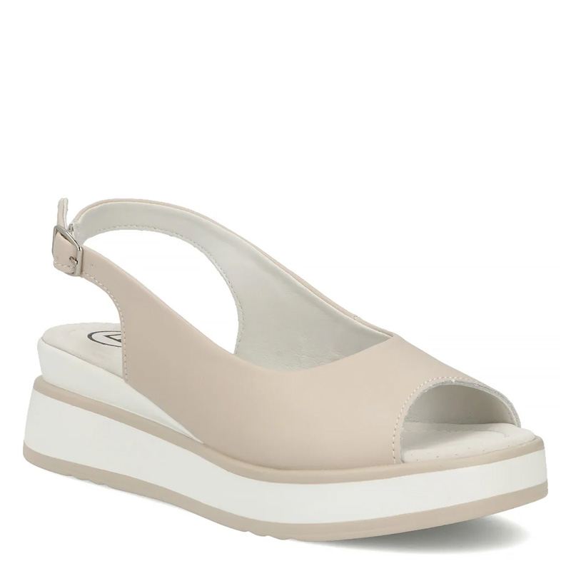 Filippo Leather Wedge Sandals Beige DS6153-26-BE
