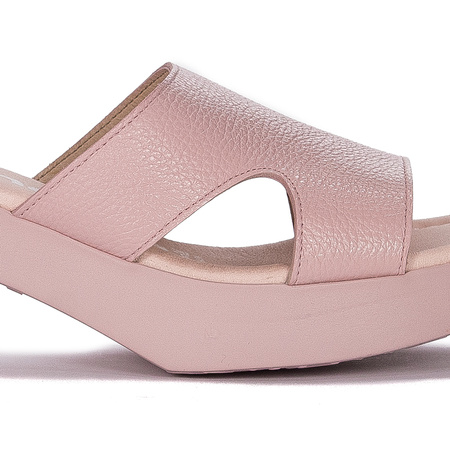 Wonders Women's leather mules Wild V Rosa