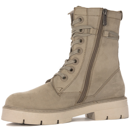 Marco Tozzi Taupe Nubuk Leather Boots