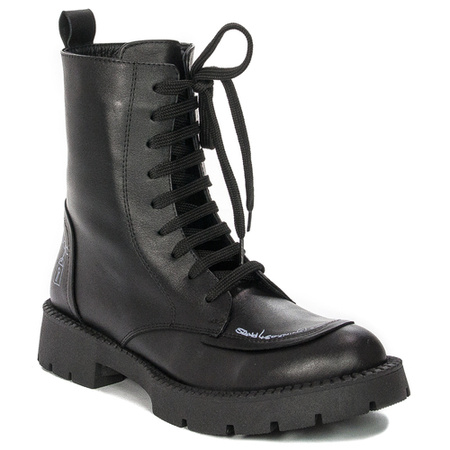 Black Venezia Black leather boots