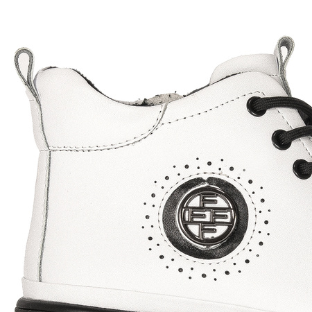 Filippo Leather Ankle Boots Platform Warm-Lined White DBT4215/25WH