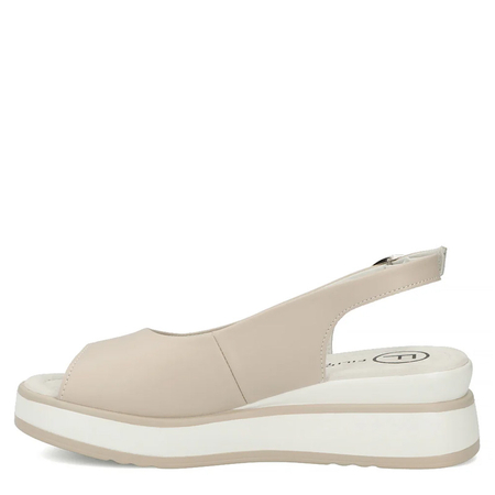 Filippo Leather Wedge Sandals Beige DS6153-26-BE