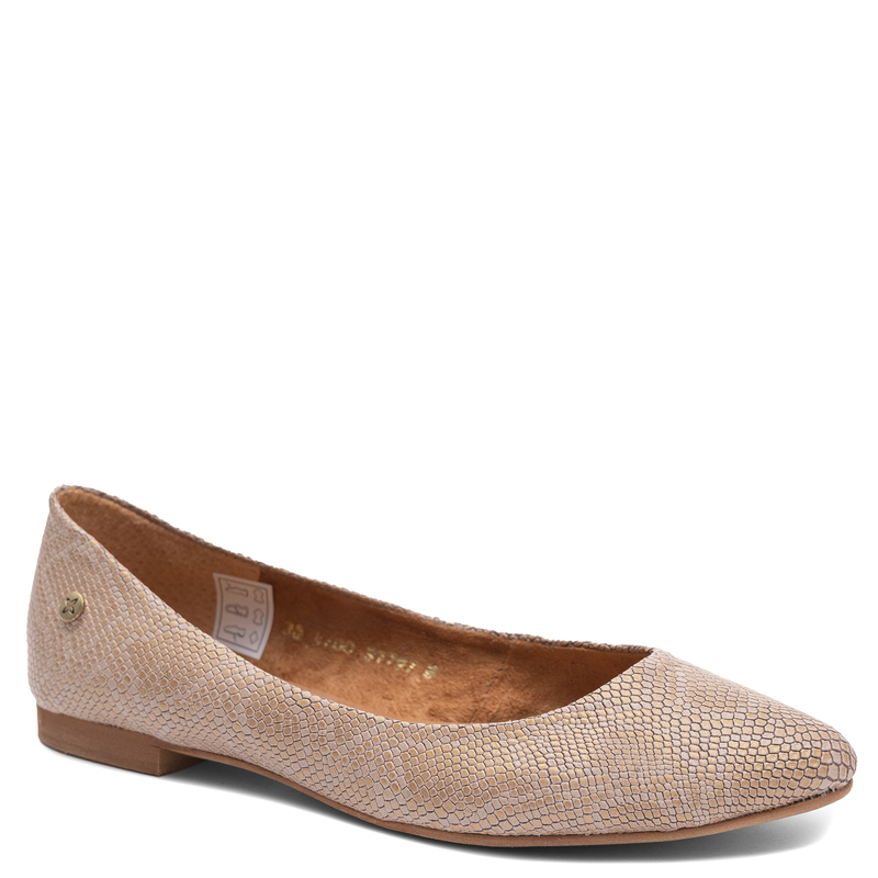 Maciejka Leather Ballet Flats Snake Print Gold 4100W-17/00-8