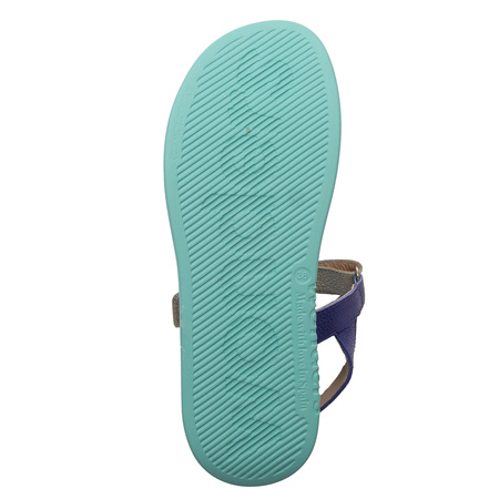 Wonders Women's Leather Sandals Lagoon