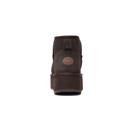 EMU Australia Stinger Micro Flatform Chocolate Boots