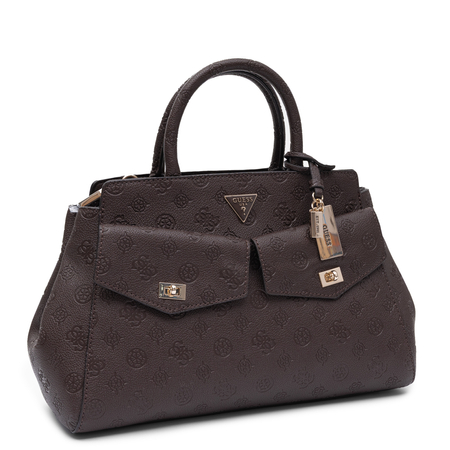 Guess Torebka Damska Klasyczna Kufer Czekoladowy Brąz HWPD2222070-BROWN
