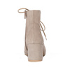 Maciejka Dark Beige Women's Lace-Up Boots