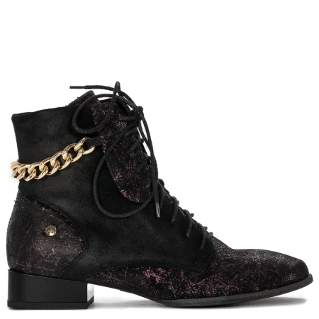 Maciejka 06193-01/00-7 Women's burgundy  and black Leather Boots
