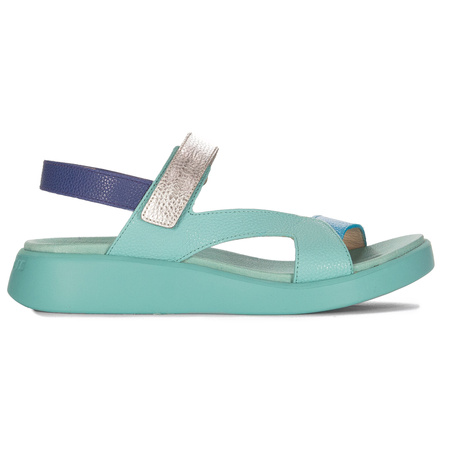 Wonders Women's Leather Sandals Lagoon